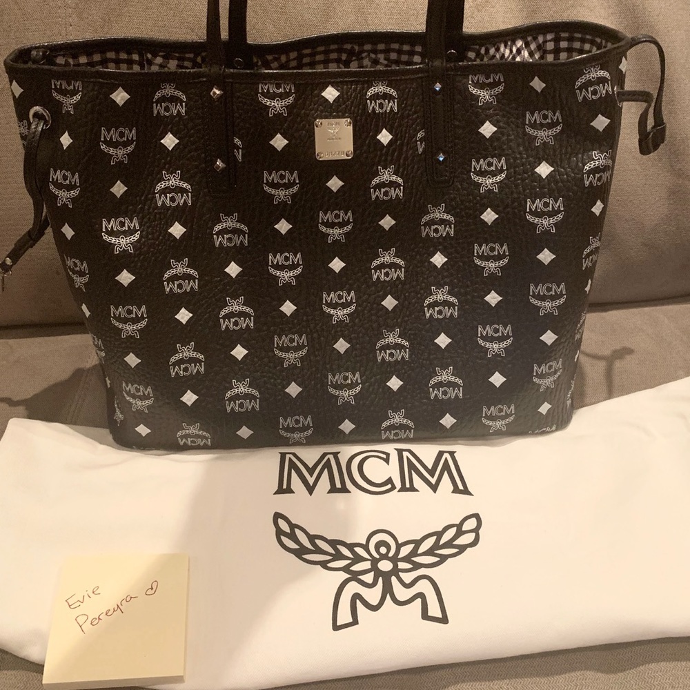 MCM Medium Liz Visetos Reversible leather shopper